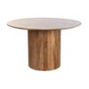 Dining Table - 120x120 Cm - Solid Mango Wood - Natural Finish - Height 76 Cm
