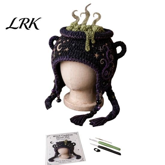 DIY Craft Project for Kids Animal Hood Hat Crochet Kit, Earflap Weekend Cute Kit Beginners, Handmade Winter Headwear Soft Yarn Making