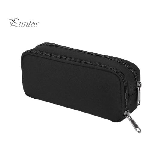 

Пенал большой емкости с застежкой-молнией из ткани Оксфорд водонепроницаемый органайзер для хранения канцелярских принадлежностей школьные принадлежности чёрный