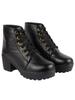 Shoetopia Womens  Chunky Heel Short Booties with Non-Slip Sole, Comfortable Trendy Ankle Boots | Soft Cushioned Sole | Casual, Party & Winter Wear