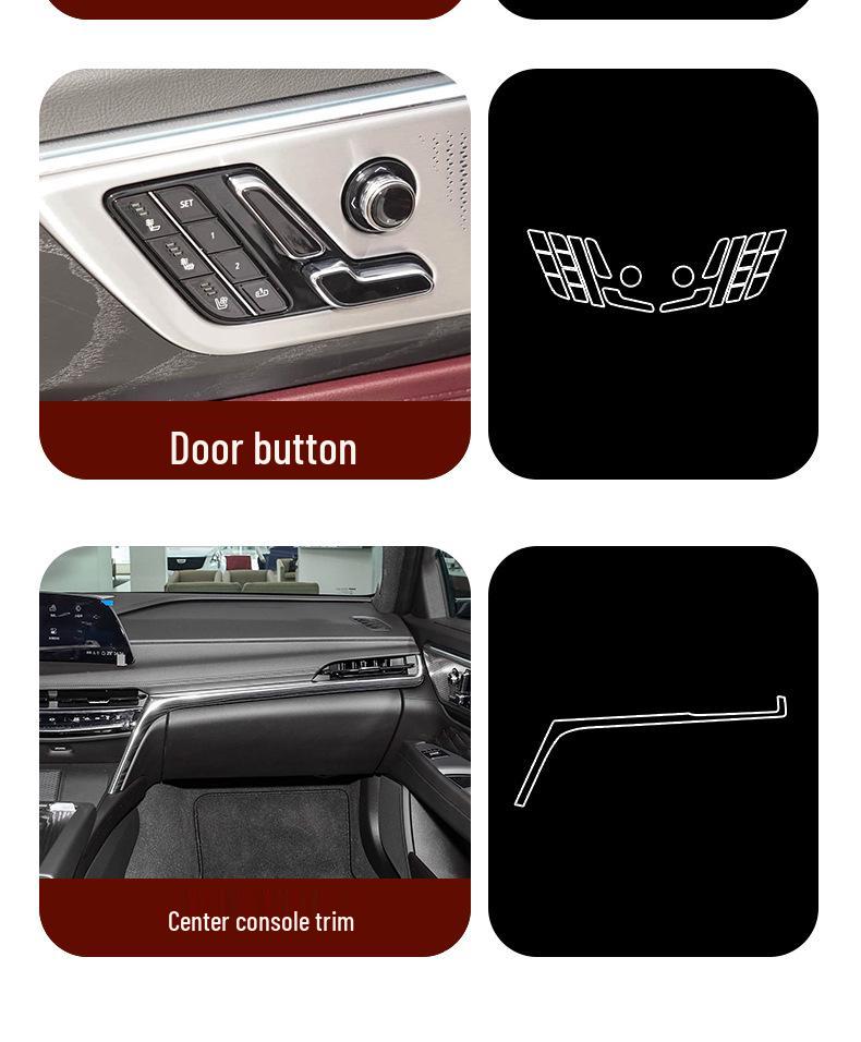 Cadillac CT6 Interior Protection Film: Fits 26 Models - Console Sticker, Navigation Screen Protector & Air Vent Modifier