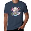 Cute Axolotl Eating Noodles With Chopsticks Tshirt Big Size Short Sleeve Tee For Unisex Tshirt