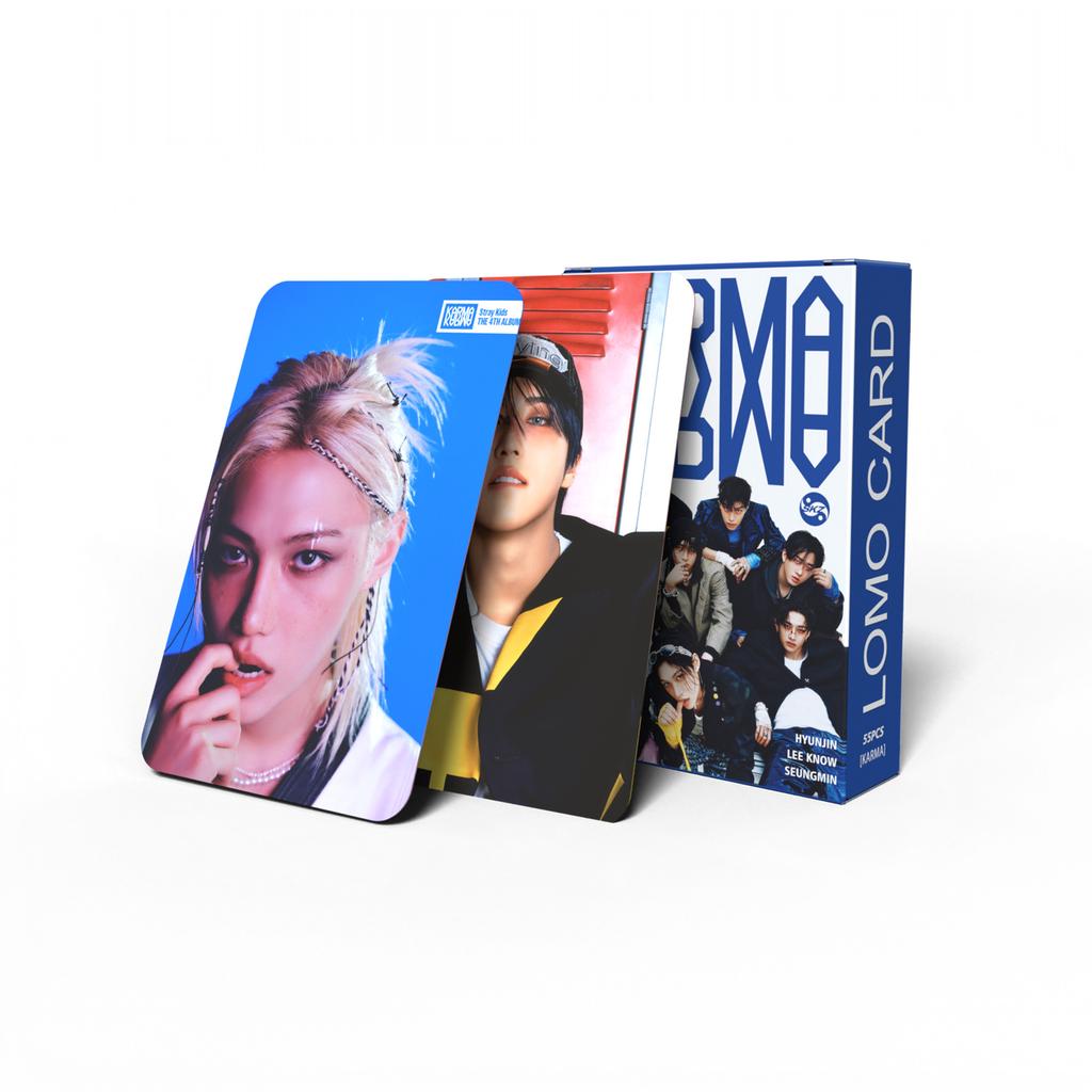 55pcs/Set Box Stray Kids Lomo Cards Ginet Karma Do It ATE Album Themed Photocards Hyunjin Collection For Fans Oddinary XGift