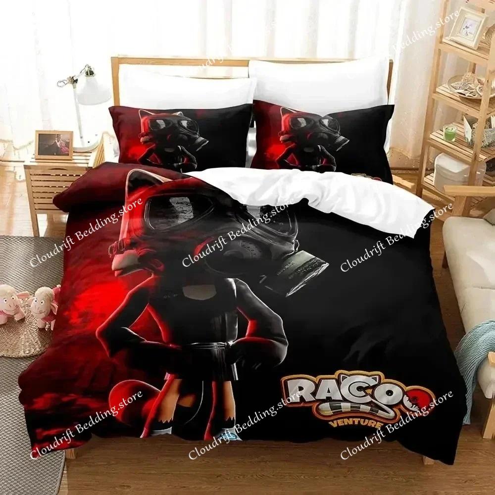 Game Raccoo Venture Bedding Set 3D Print Quilt Cover Pillowcase Comforter King Queen Size Duvet Cover Bed Set for Boys Adult