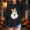 Kids Halloween Printed Hoodie, Loose Fit Casual Pullover for Boys Girls