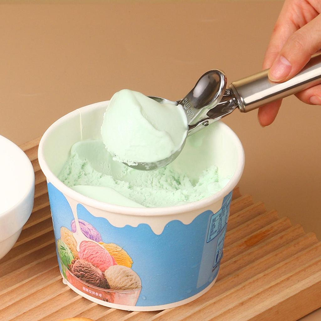 Stainless Steel Scooper With Ergonomic Grip For Ice Cream Nonstick Digger Dessert Spoon For Home And Commercial Use