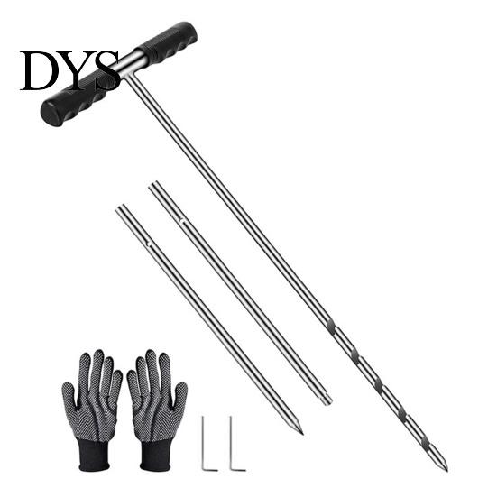 Geological Exploration Tool Soil Sample Probe Set Stainless Steel Collecting with High-quality Core Sampler T-Handle Adjustable Rustproof Easy