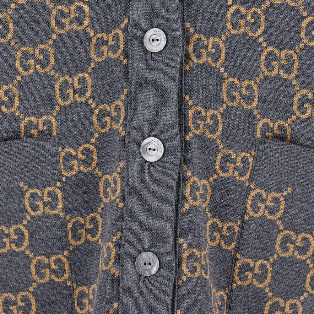 GUCCI Reversible Gg Jacquard Button Up Cardigan 798157-XKD8T-1013