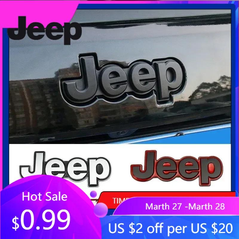 For Jeep Metal Car Emblem Sticker for Jeep Grand Cherokee Wrangler Renegade Compass JK Patriot Auto Rear Trunk Badge Styling