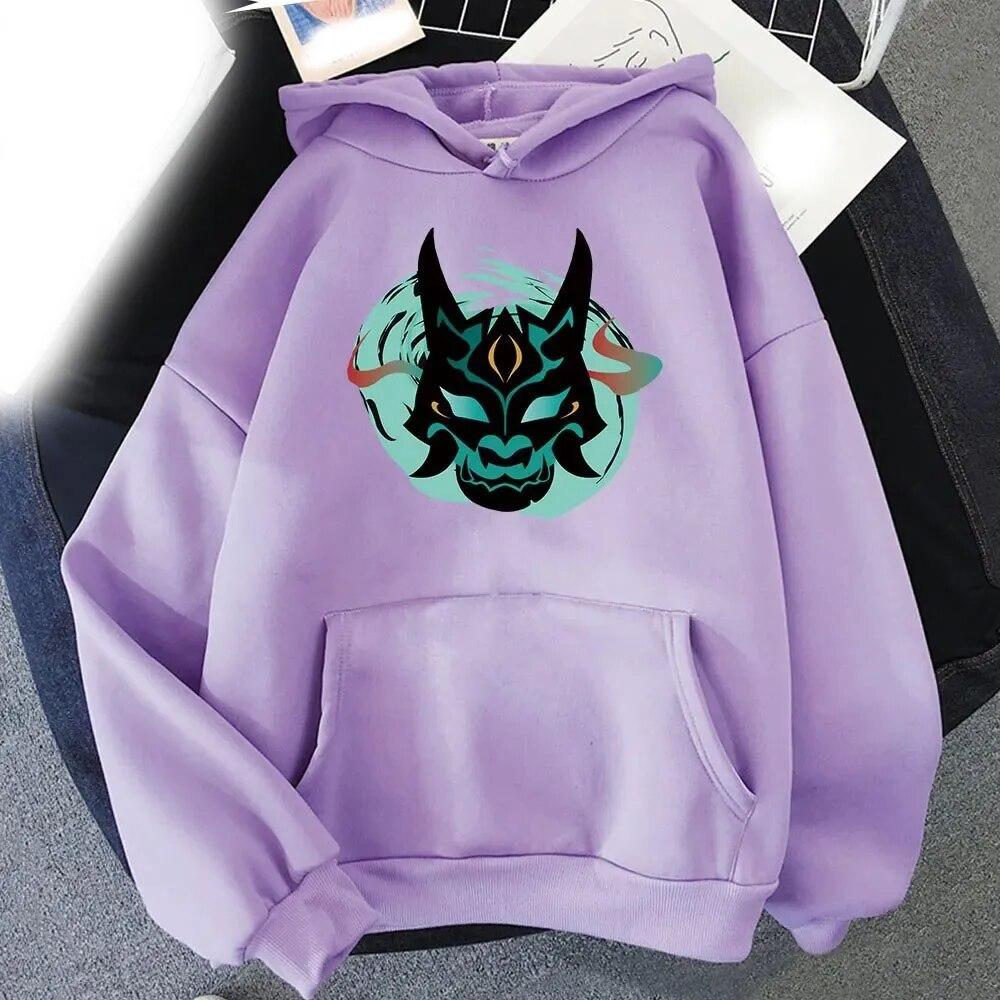 Hanorace Genshin Impact Xiao cu Imprimeu Unisex Femei Streetwear Hanorac Sweatshirts Harajuku Oversized Pulovere Unisex Haine Trening