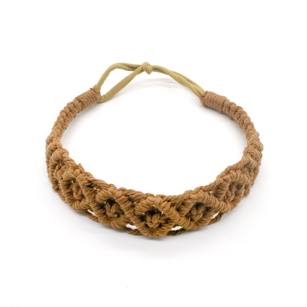 New Hand-Woven Cotton Bohemian Sports Headband - Casual Hair Accessory