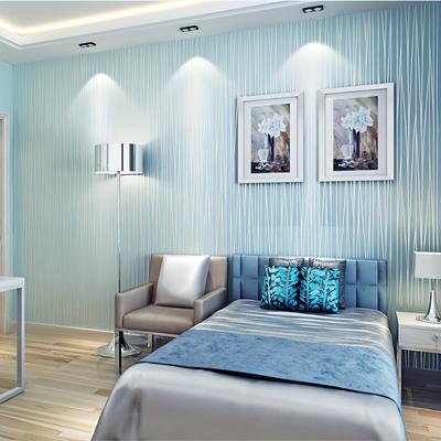 1 Roll of Non-self-adhesive 3D Stripes Wallpaper,Crafted from Environmentally Friendly Non-woven Material.Wallpaper Is Moisture-proof and Lightweight