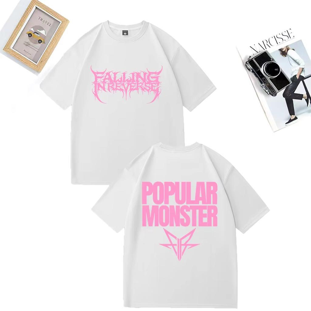 Rock Band Falling in Reverse Album Grafik T-Shirt Herren Damen Lässig Hip Hop Streetwear Übergroß Kurzarm Baumwolle Unisex Tee