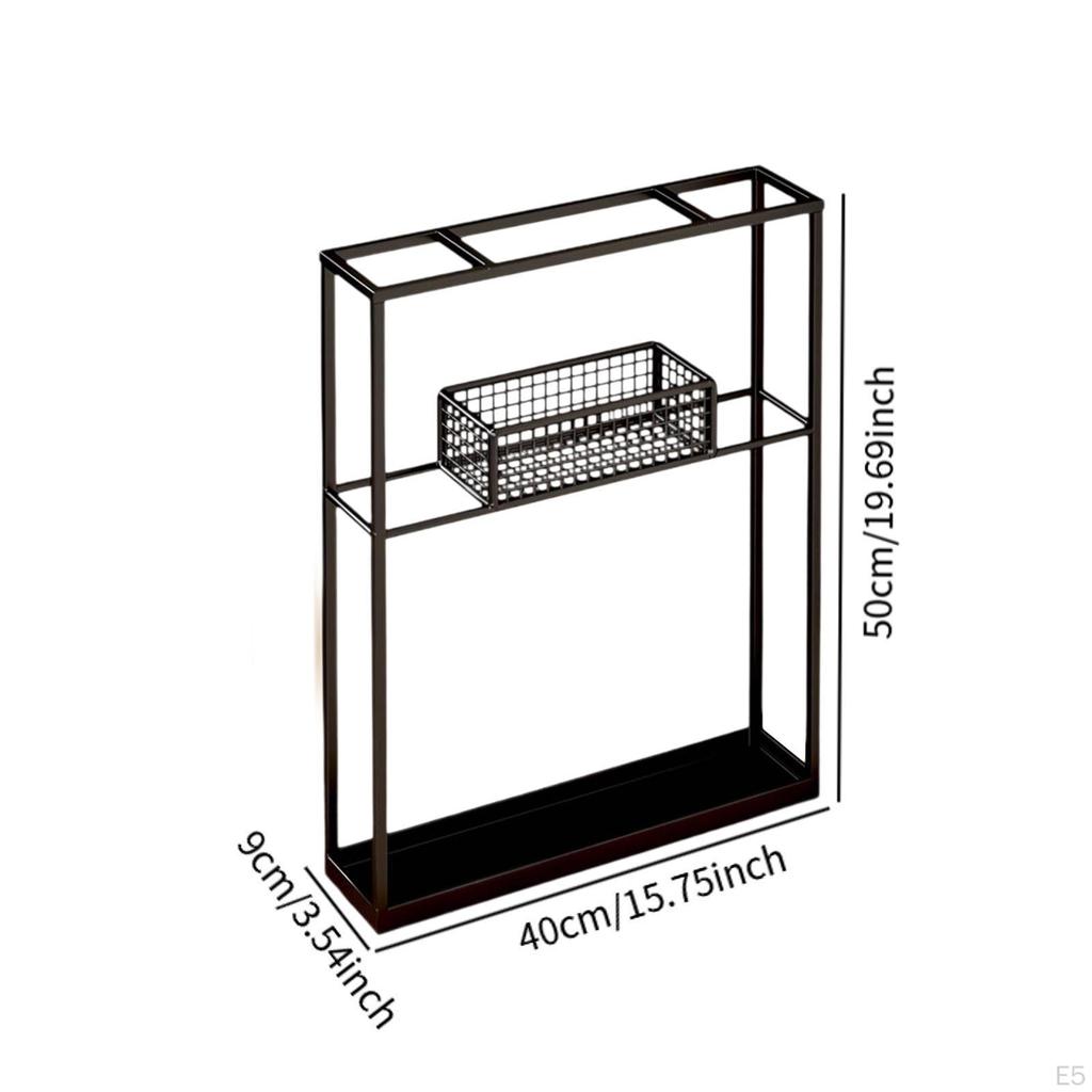 Badminton Racket Holder Floor Stand for Tennis Equipment 40cmx9cmx50cm