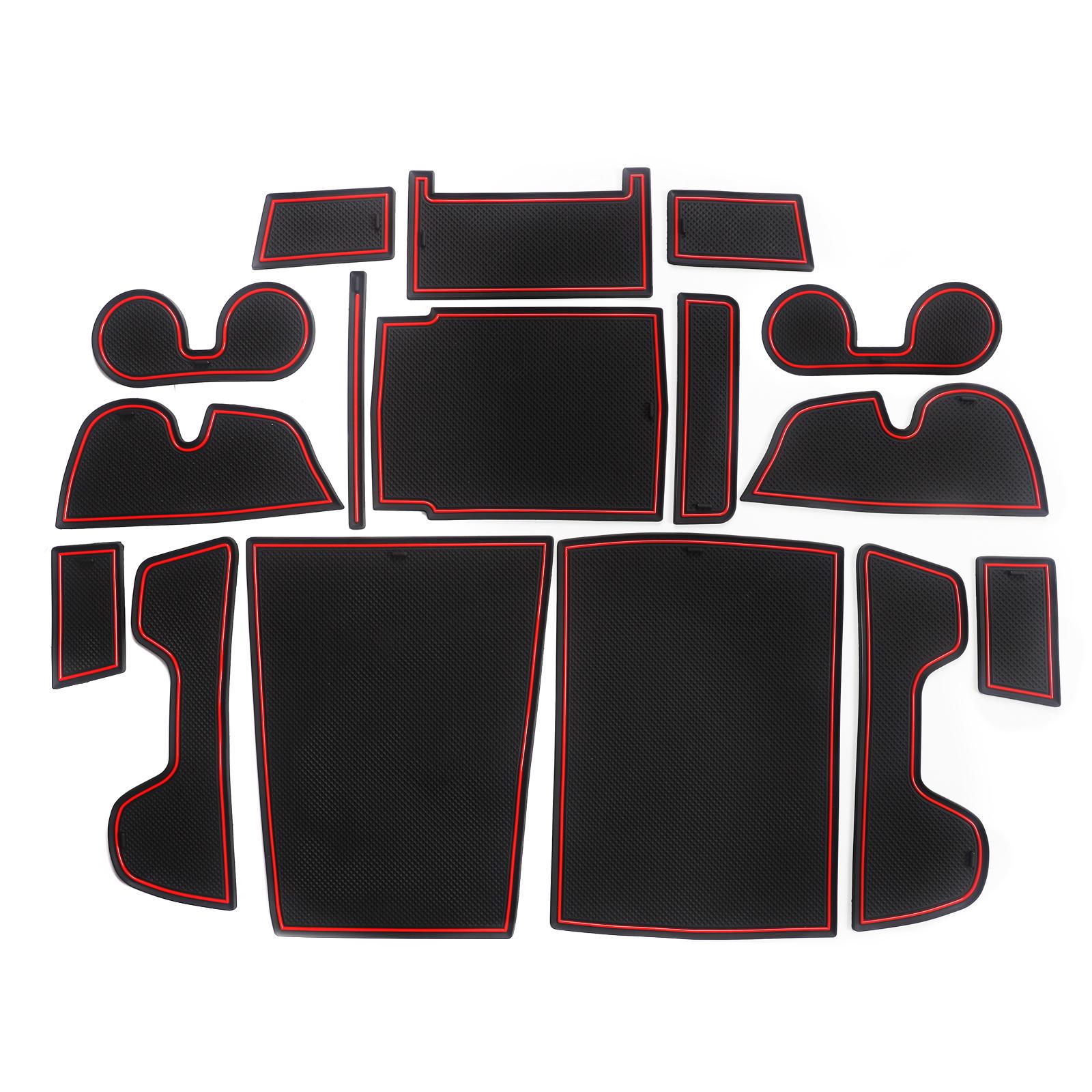 

Anti-Slip Gate Slot Cup Mat for Toyota Bz4x 2021 2022 2023 for Subaru Solterra Interior Accessories Non-Slip Door Groove Pad 16pcs