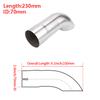 X Autohaux 51mm ID Inlet Turn Down Exhaust Tip T304 Stainless Steel Mandrel Bend Elbow Tube 230mm Length 125 Degree for Car