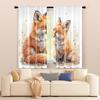 2 pcs   filtering curtains (excluding rods   non-movable   without batteries) Mama Fox And Little Fox for use in bedrooms and