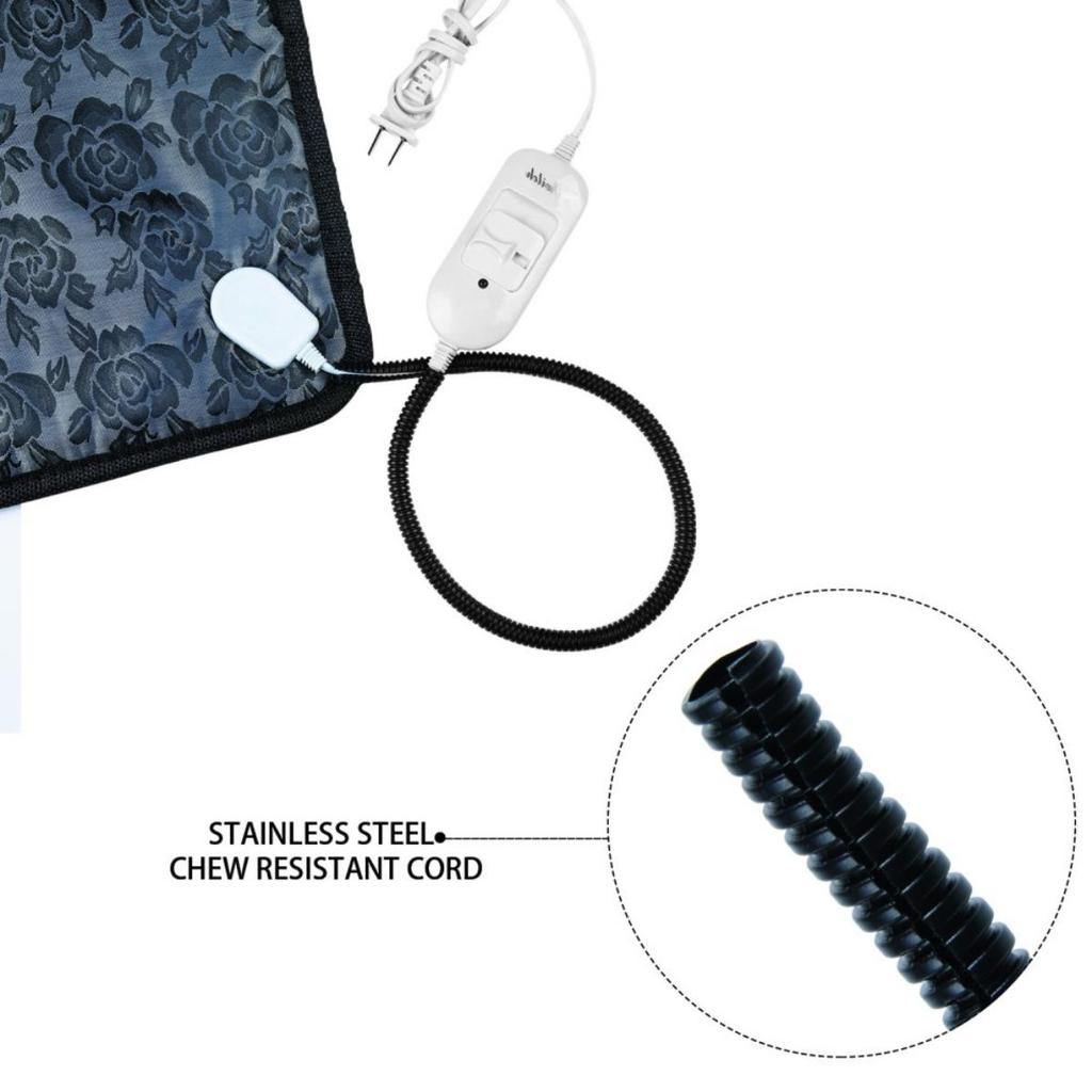 Elektrische Bettmatte für Hunde und Katzen, großes Heizkissen für den Innen- und Außenbereich, wasserdicht – US-Stecker 110 V/EU-Stecker 220 V