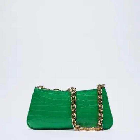 Standard crocodile pattern square armpit bag for women PU leather bag high capacity shoulder messenger bag