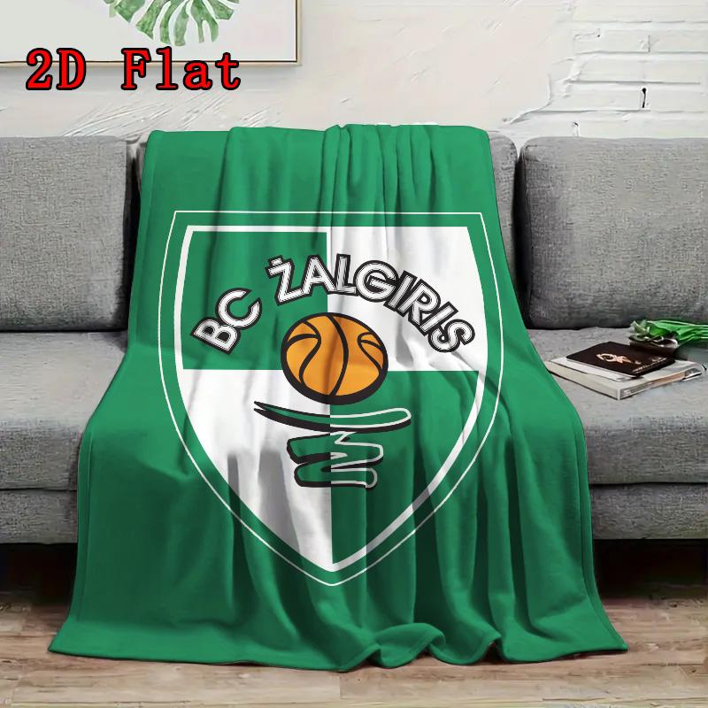 Kauno Zalgiris 2D Flaches Muster Flanelldecke, Hohe Qualität für Alle Jahreszeiten, Heimdekoration, Wärme und Komfort, Perfekt für Weihnachtsgeschenke.