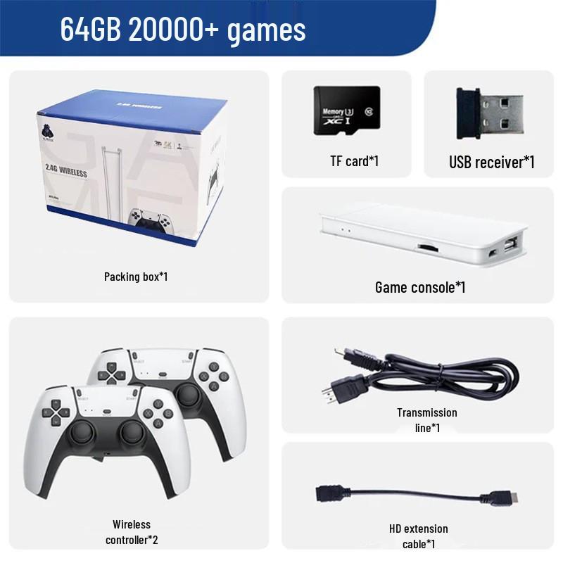 M15 4K HD Home Game Console with Dual Wireless Joysticks for TV & PC