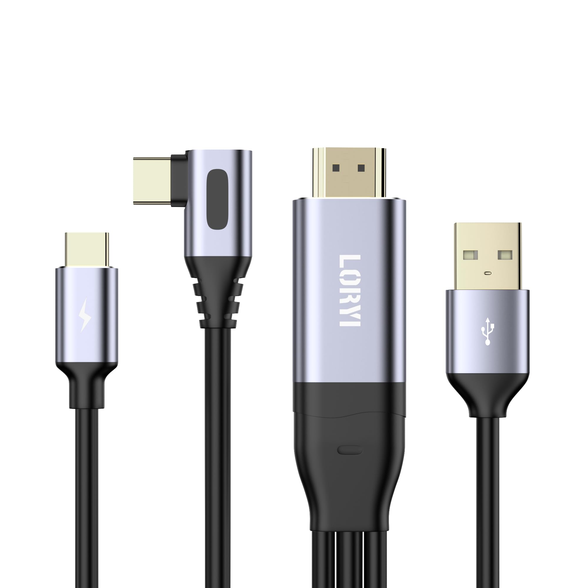 

Кабель HDMI - USB C питание AR очки HDMI - переходник для преобразования Мобильный монитор Поддержка сенсорной функции Кабель для преобразования Совместим с Thunderbolt 3