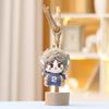 Lock Keychain Blue Cute Cartoon Girl Backpack Decorative Hanging Plush Doll
