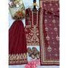 *Launching New  Đěsigner Party Wear Look Pur Heavy Faux Georgette Top Plazzo & Dupatta Set