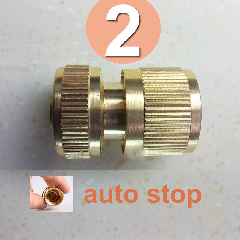 Hose Brass Tap Connector Garden Pipe Quick Fit Adapter Fitting Nozzle Kit