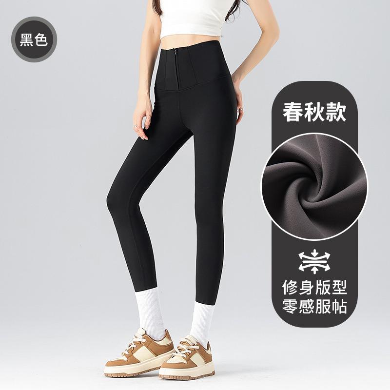 

Брюки-акулы с молнией для утягивания живота, женские осенне-зимние, флисовые утепленные леггинсы, с высокой талией, теплые, облегающие брюки для йоги 4XL