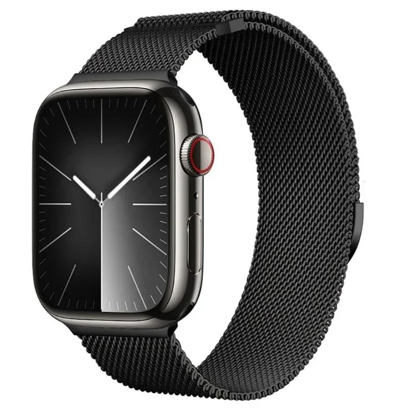 Milanese Strap For Apple Watch 10 9 8 7 41 45mm Ultra2 49mm Men's Women's Metal Breathable Band For iWatch SE 44 40 42 46mm Belt