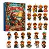 Highland Cow Advent Calendar 2026 With 24 Mini Cattle Figurines, 2D Acrylic Christmas Tree Decoration Pendant, Christmas Gift