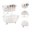 Tiered Fruit Bowl Basket Display Stand Dessert Cupcake Plate Platter Bread Vegetable Holder Serving