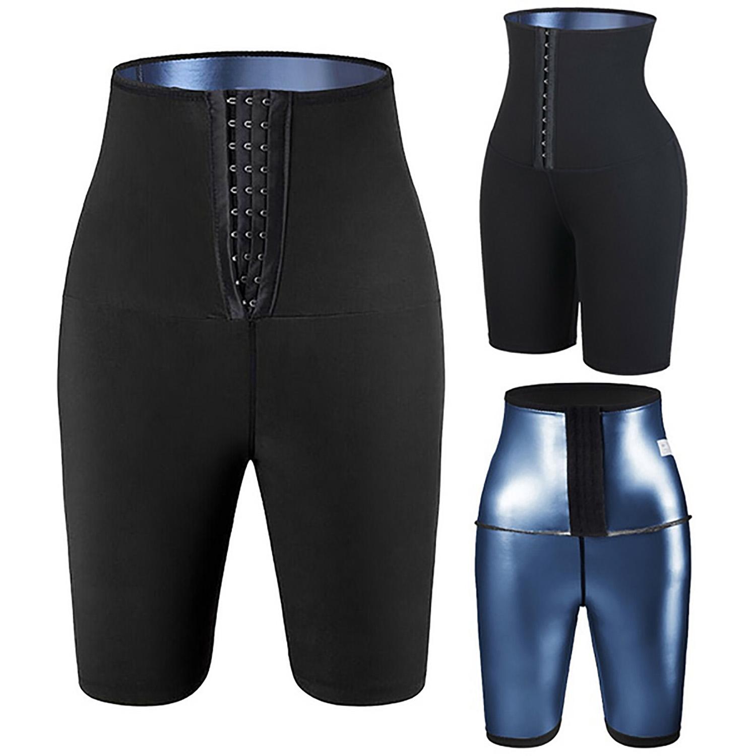 

Женские шорты с высокой талией, утягивающие живот, утягивающие бедра, леггинсы, утягивающие бедра, спортивные шорты для тренировки талии, утягивающие ягодицы, спортивные штаны для йоги 3XL синий/чёрный