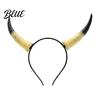 Accesorios de Cuernos a Presión Diadema de Carnero de Halloween Tocado de Diablo Desmontable para Estética Oscura Cuernos de Demonio Fiesta de Carnaval Festival Cosplay