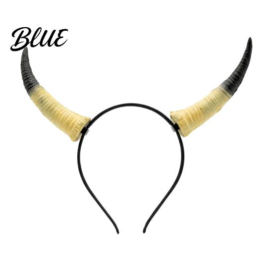 Accesorios de Cuernos a Presión Diadema de Carnero de Halloween Tocado de Diablo Desmontable para Estética Oscura Cuernos de Demonio Fiesta de Carnaval Festival Cosplay