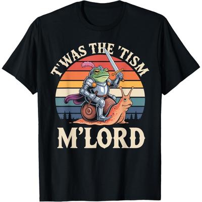LangLanGs TWAS The Tism MLord Funny Medieval Knight Frog T-Shirt
