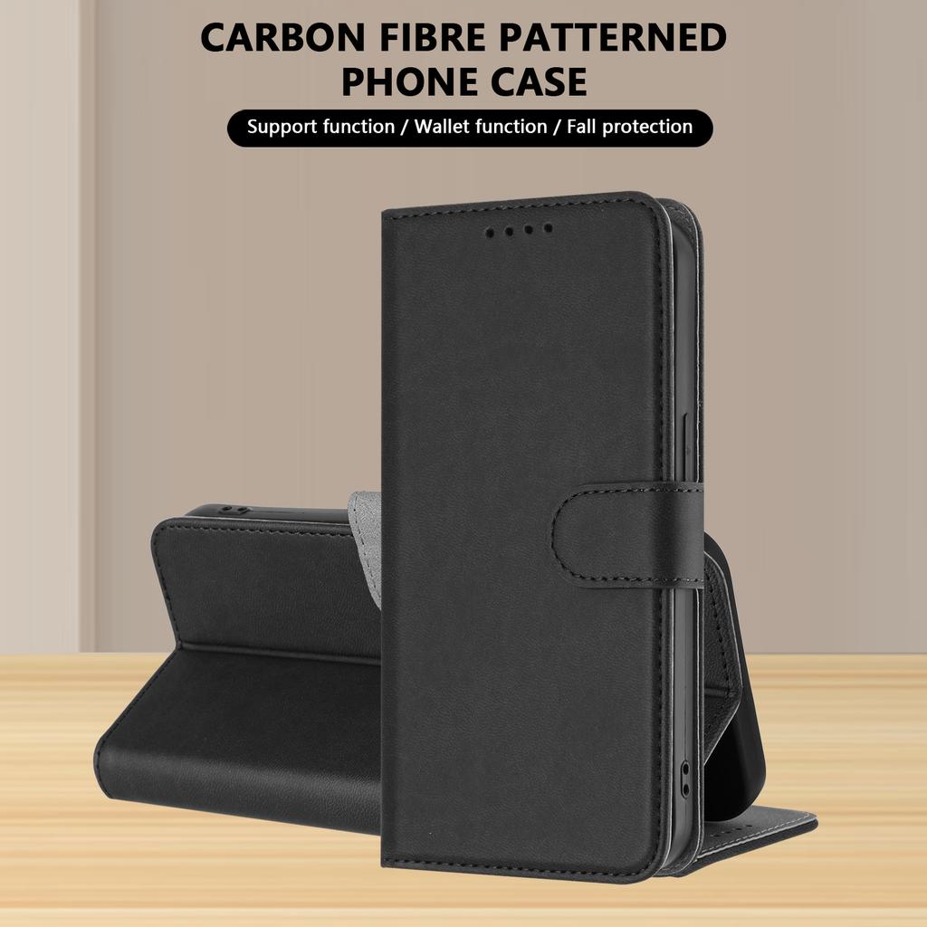 For iPhone 17 Leather Case Solid Color Phone Cover with Wallet