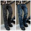 Calças Jeans Bootcut Denim Masculinas Vintage Lavadas Desgastadas Cintura Média Slim Fit Calças Y2k Streetwear Trabalho Casual Costura Inferior