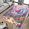 1 Stück Meerjungfrau Fische Rutschfester Boden Teppich, Büro, Familie, Schlafzimmer, Studio - Großer Teppich, Lebendige Farben, Langlebiges Material-X433