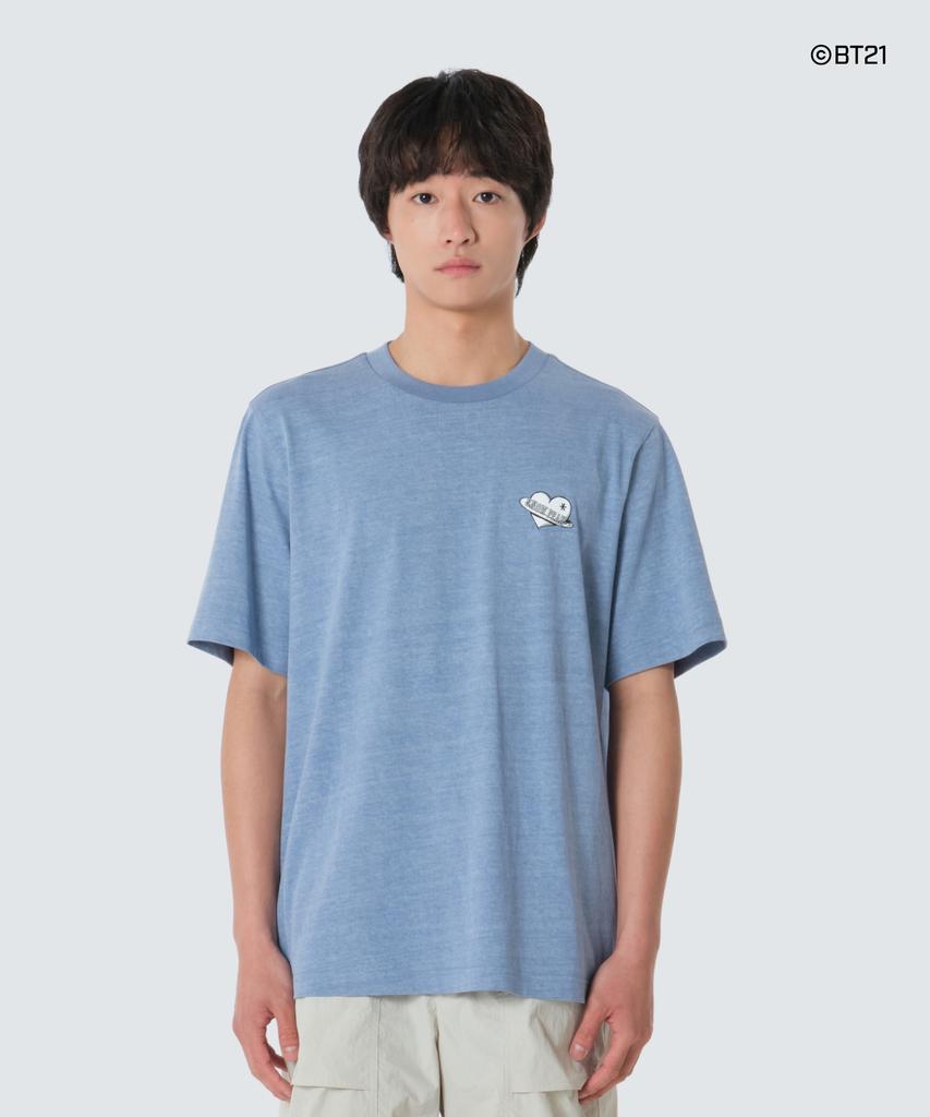 SNOWPEAK APPAREL [Snow Peak I Bt21] Graphic Short Sleeve T-Shirt (S26Mufts90) Blue