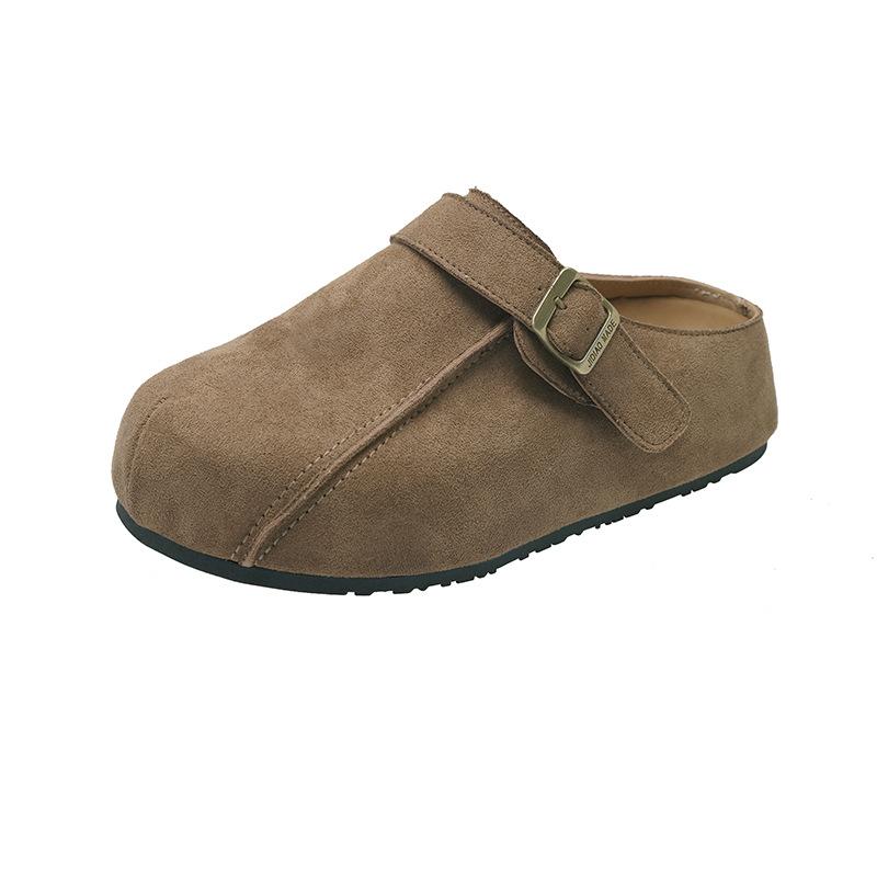 

Модные универсальные тапочки на платформе с одной педалью и двумя носками в стиле ретро, весенне-летние, для улицы, женская повседневная полудыга 40