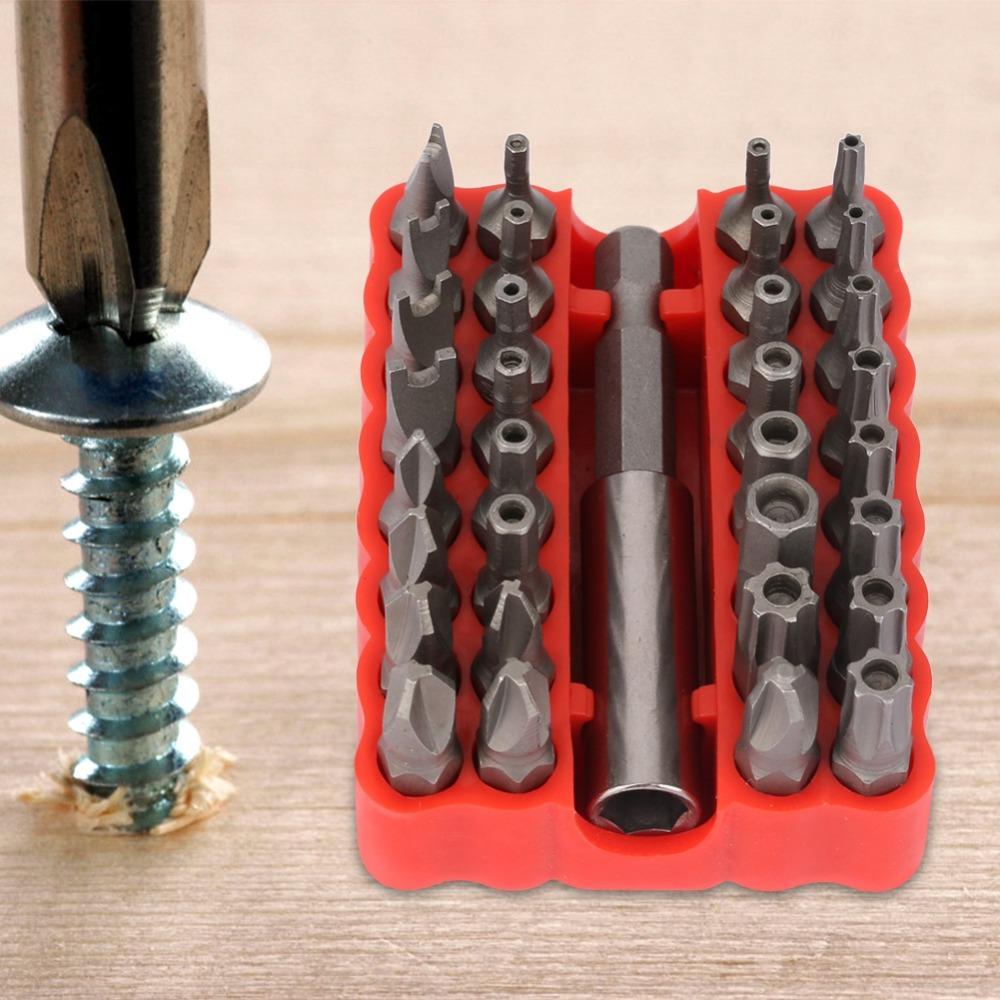 33 Pcs With Storage Case Tamper Proof Bit Set