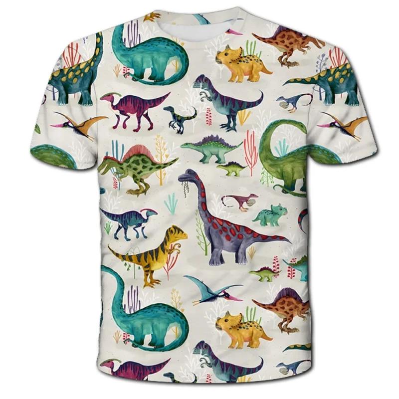 

Dinosaur Elephant Graphic T-Shirt For Men Fun Animals 3D Printed Tees Summer Fashion Round Neck Tops Loose Short Sleeve T Shirts 6XL
