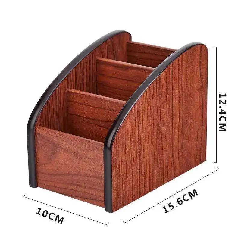 Wooden Key Storage Box - Bedside Remote Control & Phone Stand, Creative Living Room & Hotel Desktop Organizer