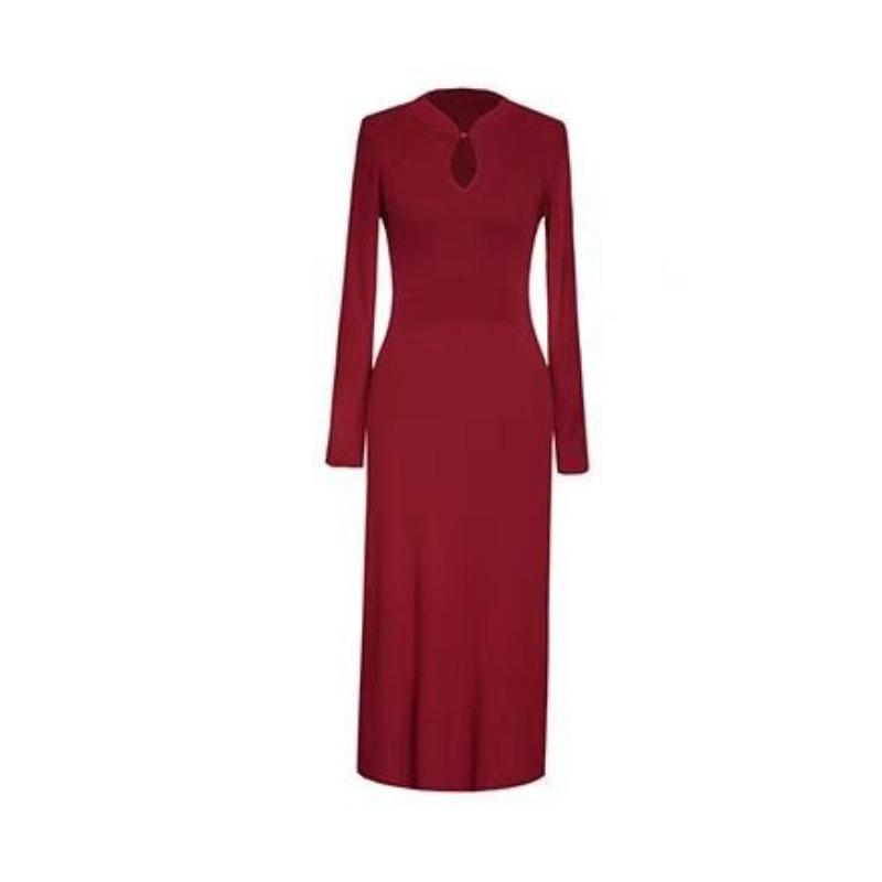 Back Toast Dress Morning Robe Female Bride Improved Cheongsam Engagement Dress Red Knitted Banquet Dress