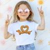 T-shirt with Dachshund Teckel dog print,fun t-shirts for babies,t-shirt for kids,white short-sleeve summer t-shirts for children