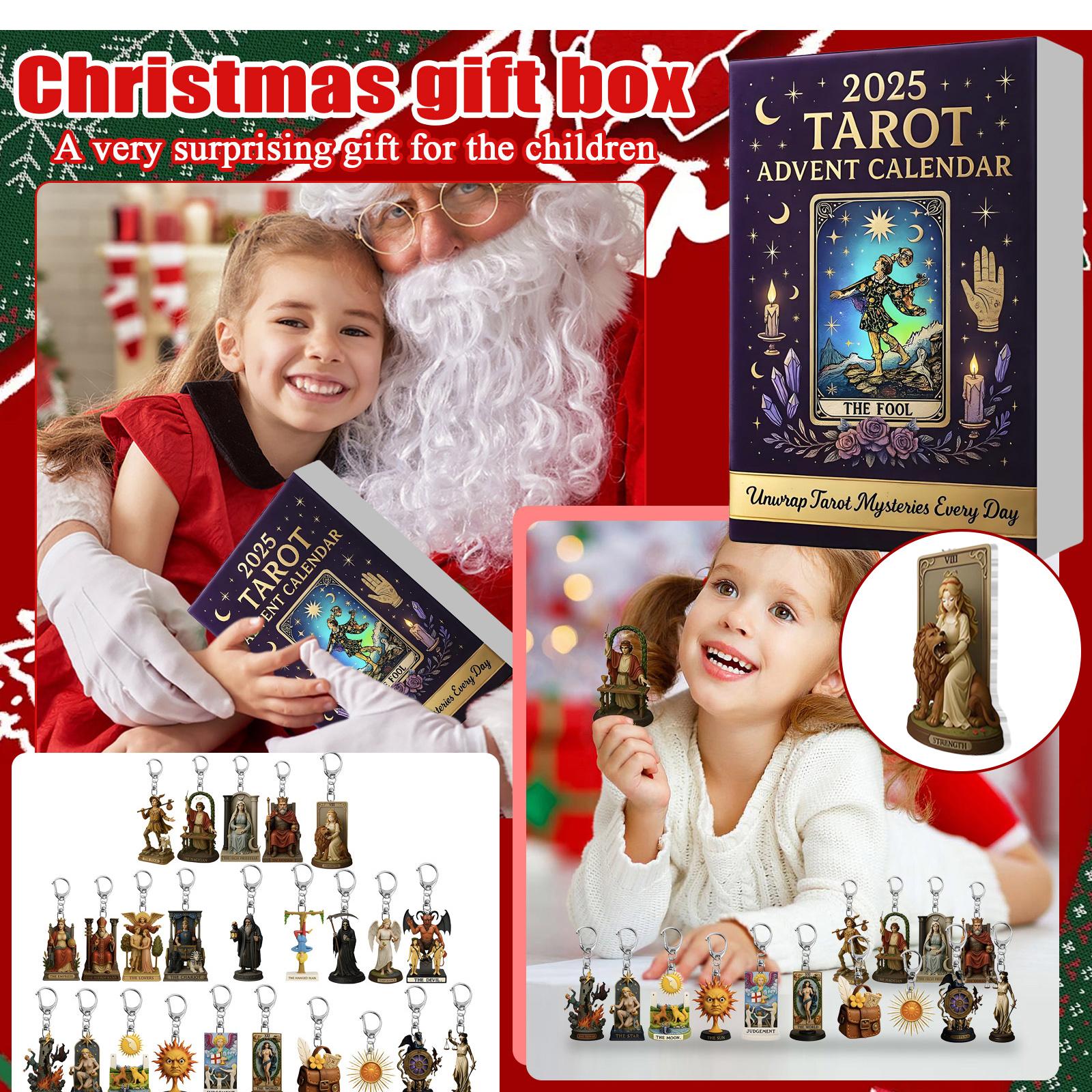 

Календарь обратного отсчета включает 24 подарка, календарь обратного отсчета и брелок-сюрприз. One Size