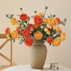 Simulation 3-branch Bundle Peony 9-head Dew Lotus Fake Flower Home Decoration Ornament