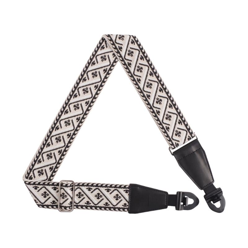 Adjustable Guitar Strap Acoustic Guitar Shoulder Belt Strap with Leather Ends Stringed Instrument Accessories